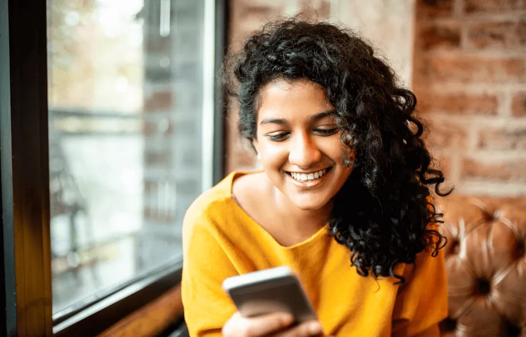 Woman smiling