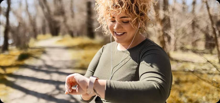 Woman with smartwatch