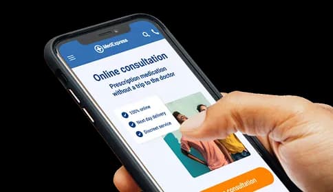 Phone showing online consultation