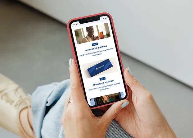 MedExpress app on a phone