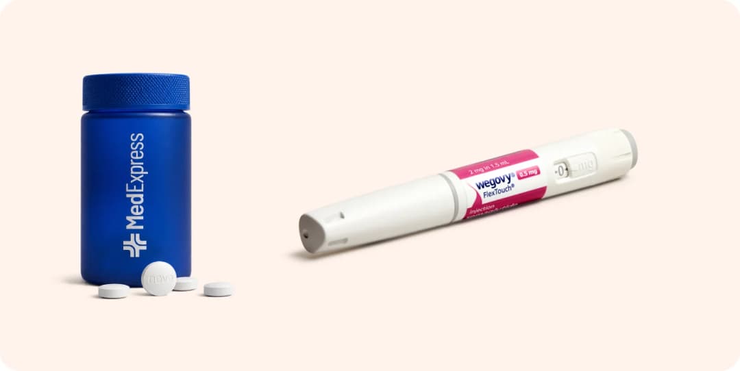 Wegovy Pill tablets and a Wegovy FlexTouch pen
