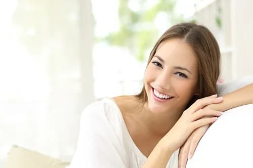 A smiling woman